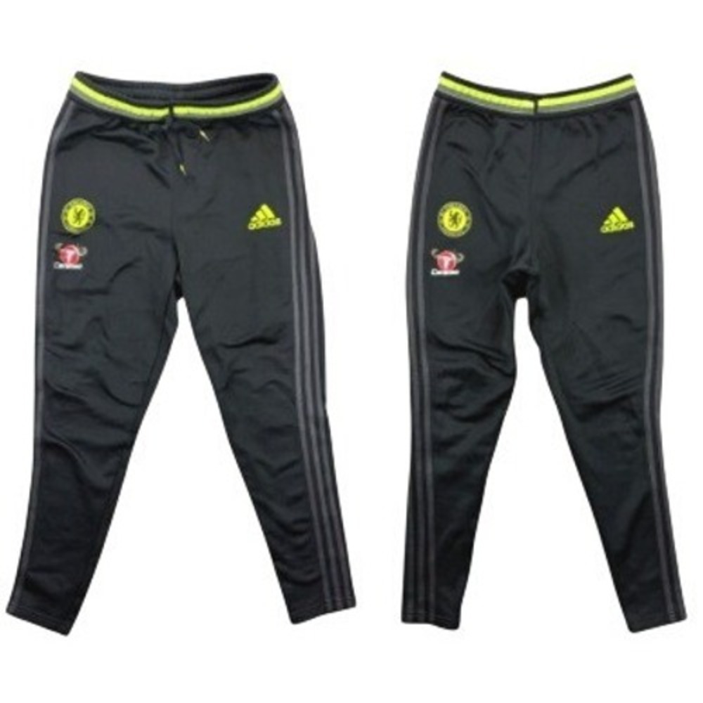 adidas Chelsea FC Soccer Track Pants Mens XS Gray Neon Climacool Athletic Lot 2